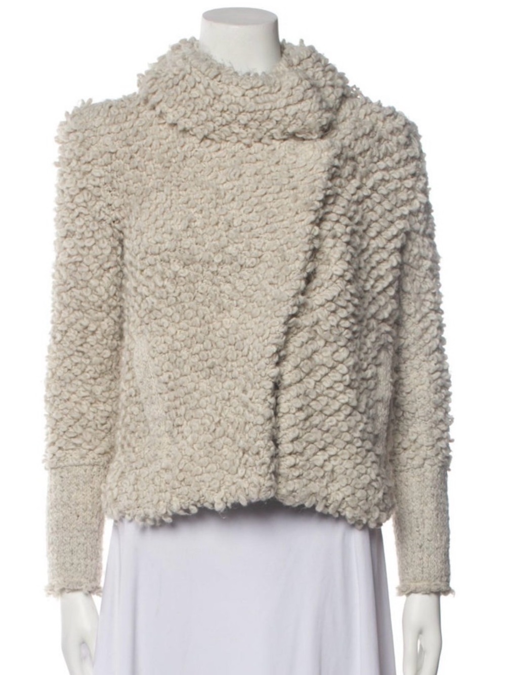 💎 IRO 💎 Caty Cream Bouclé Wool Blend Jacket S